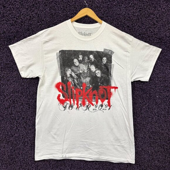 Slipknot 2021 Knotfest Roadshow Tour Stops Band T-Shirt L - Picture 1 of 4